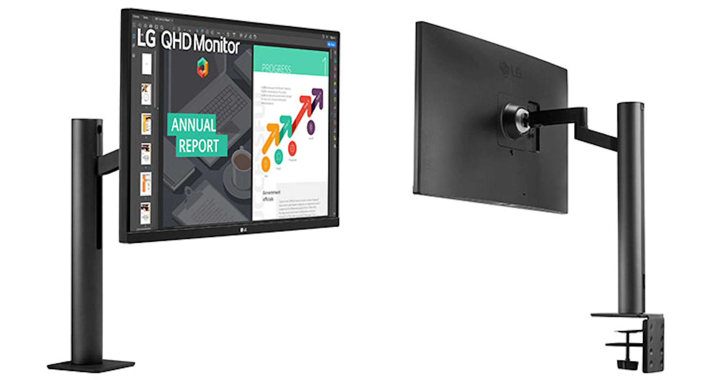 LG 27QN880-monitor voor een netjes opgeruimd bureau