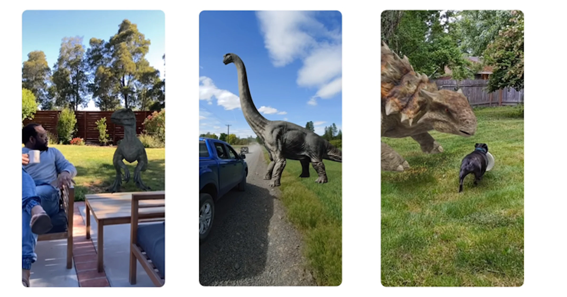 Oog in oog met levensechte AR-dino's van Google