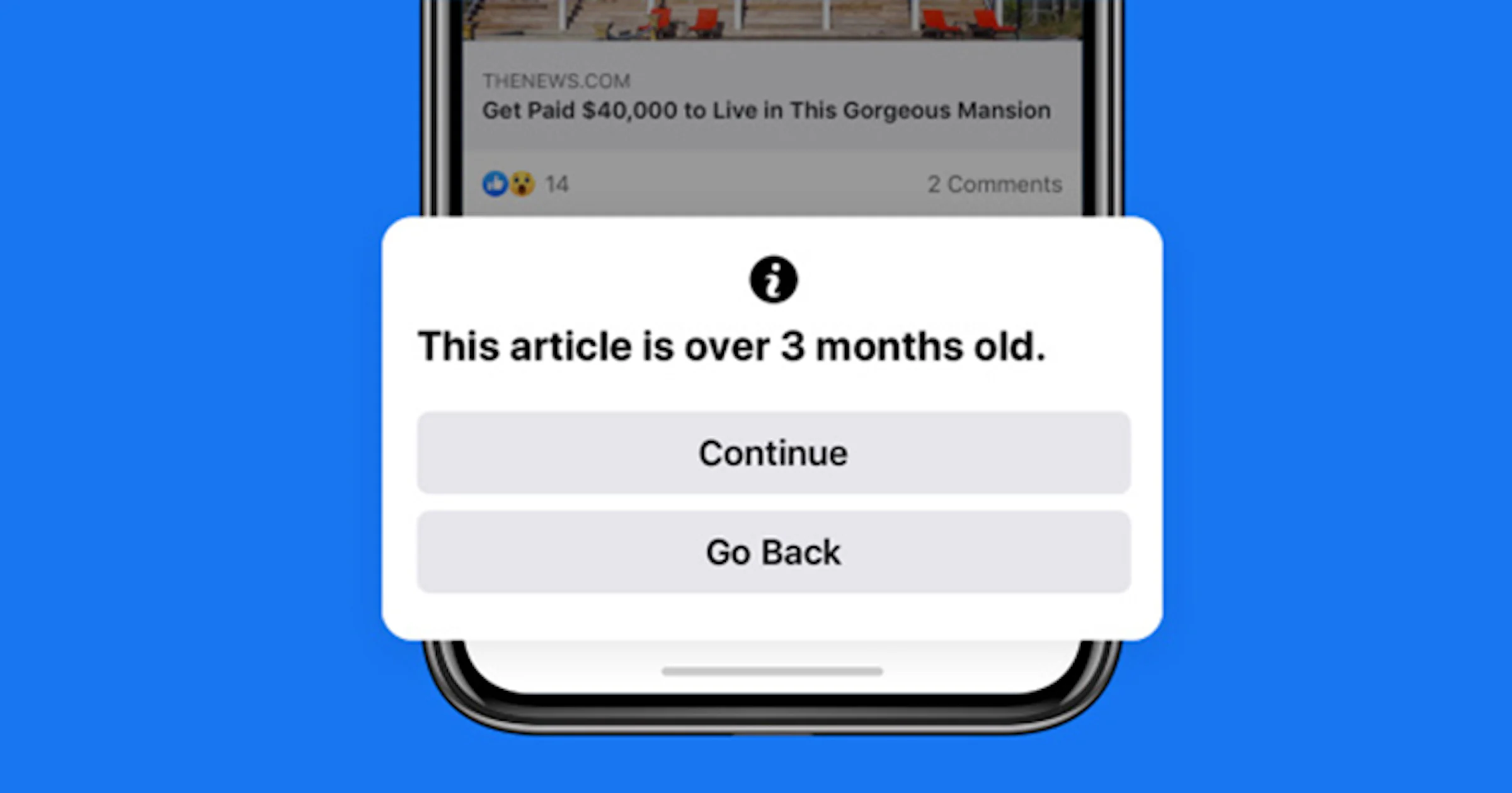 Facebook gaat waarschuwen bij het delen van oud nieuws
