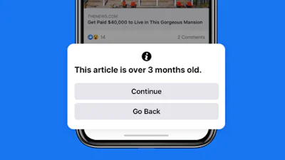 Facebook gaat waarschuwen bij het delen van oud nieuws