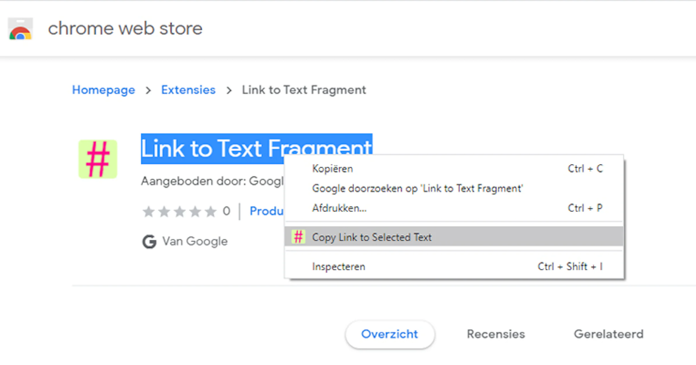 Chrome-extensie helpt bij delen specifieke website-passages