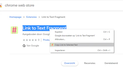 Chrome-extensie helpt bij delen specifieke website-passages