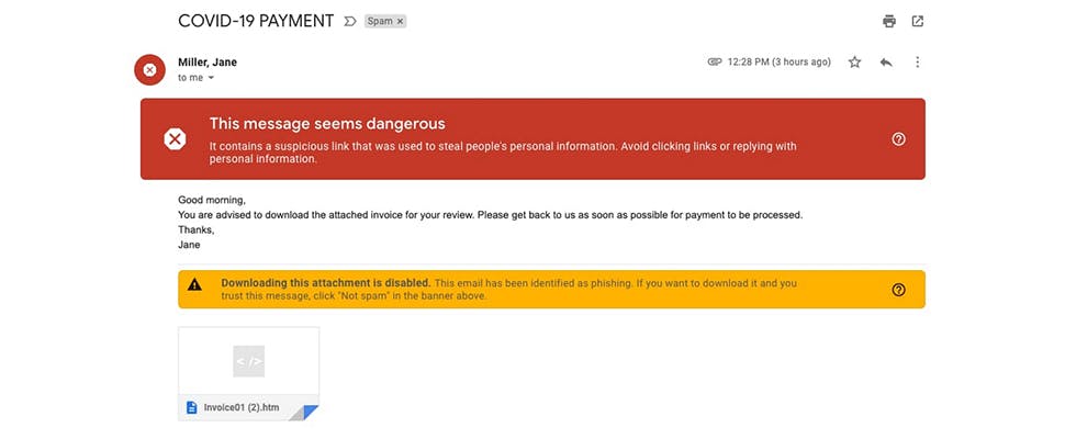Google onderschept miljoenen corona-phishingmails