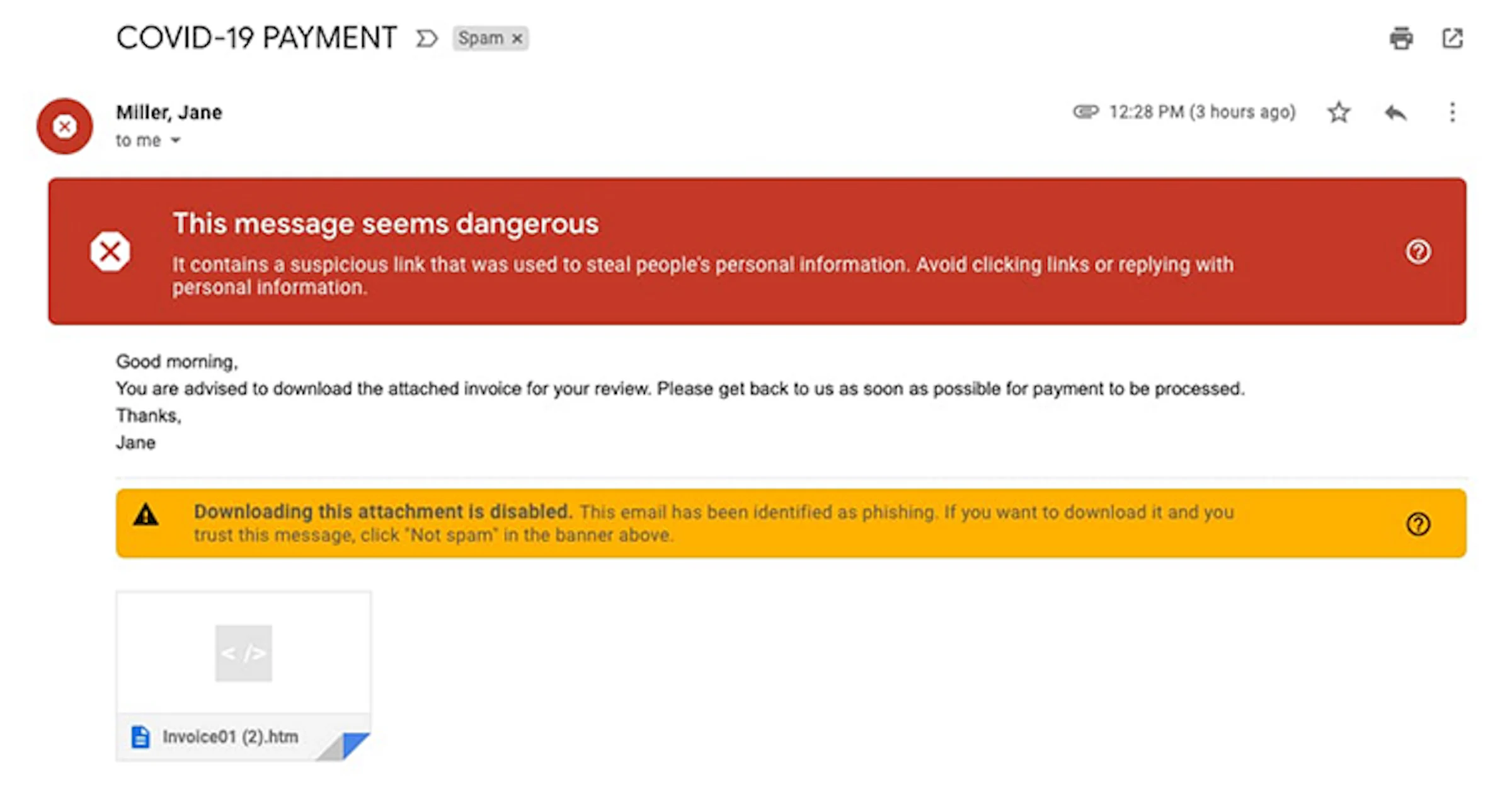 Google onderschept miljoenen corona-phishingmails