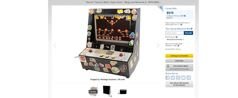 Opnieuw zeldzame retro-spelcomputer onder de hamer