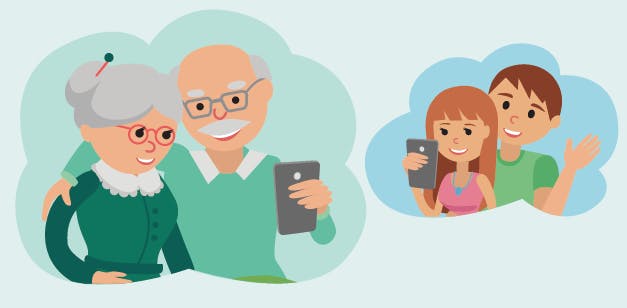 Zo videobel je in vier stappen met vrienden en familie