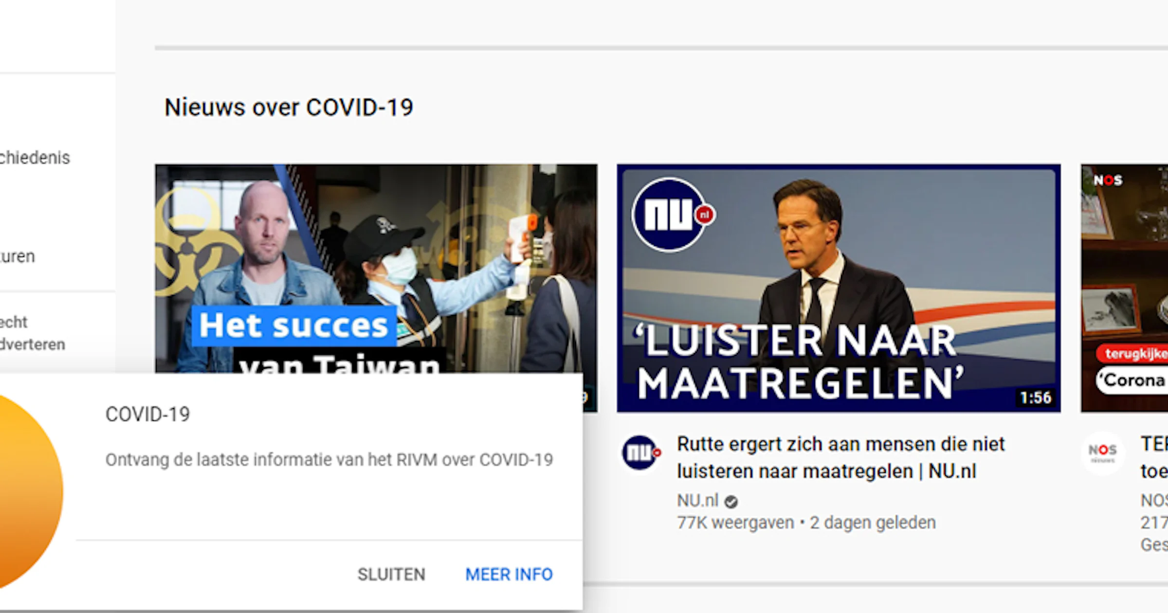 YouTube zet betrouwbare corona-video's in de spotlight