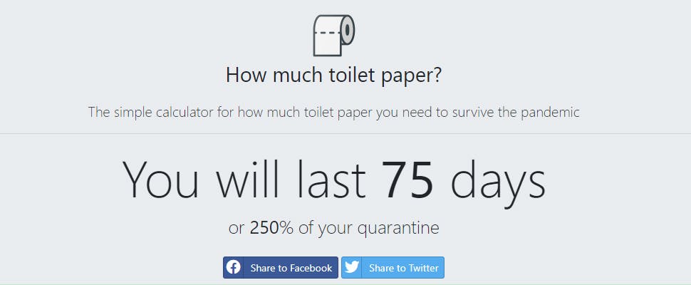 Site berekent hoeveel toiletpapier je werkelijk nodig hebt in corona-tijden