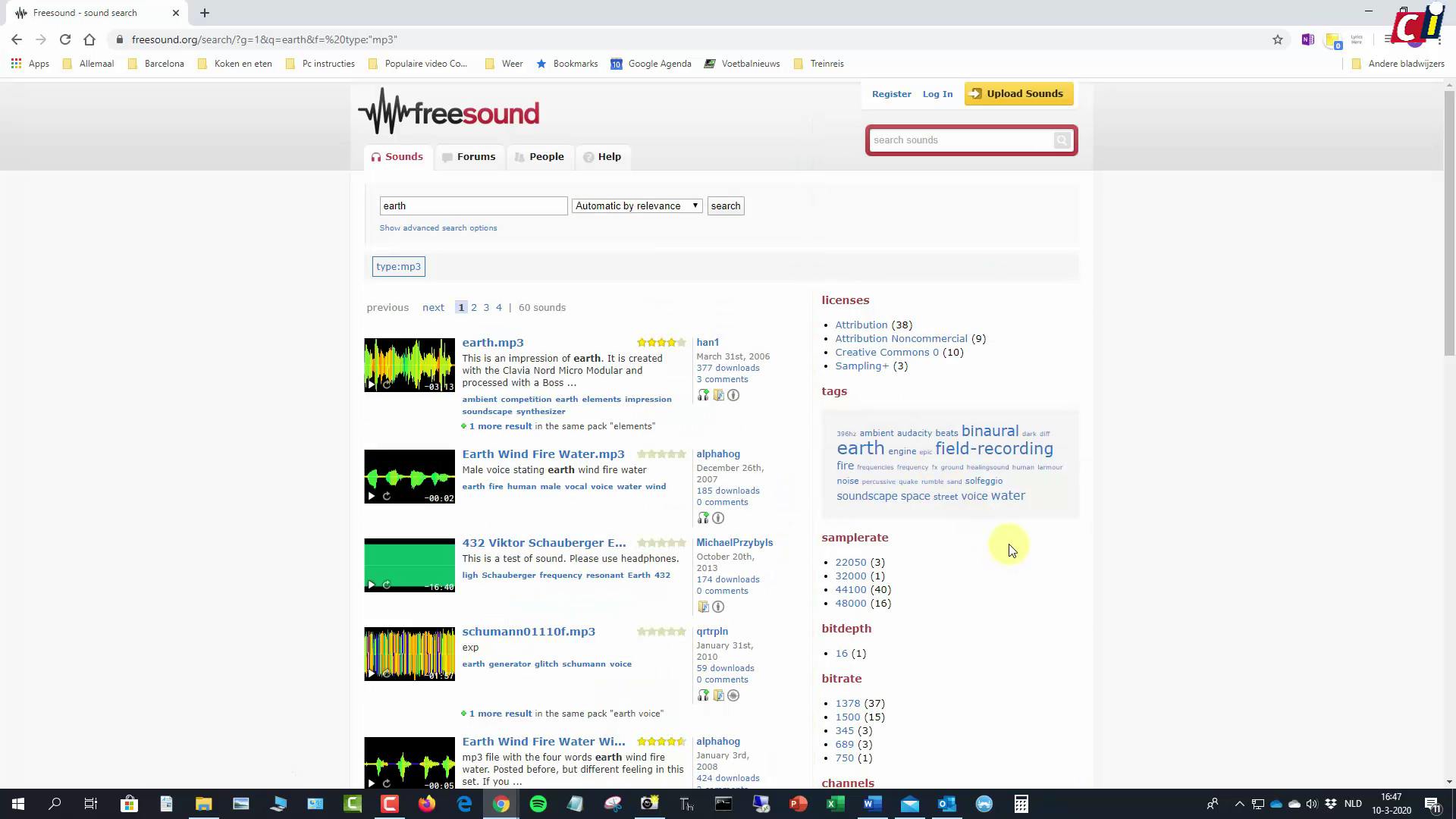 Online geluidenbank Freesound