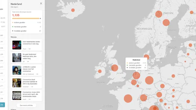 Ook Microsoft brengt corona-statistieken in kaart