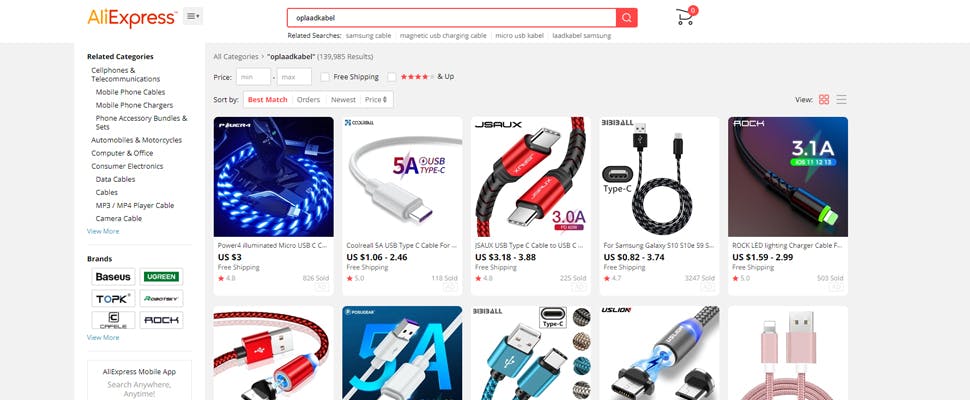 Driekwart usb-laders uit buitenland is onveilig