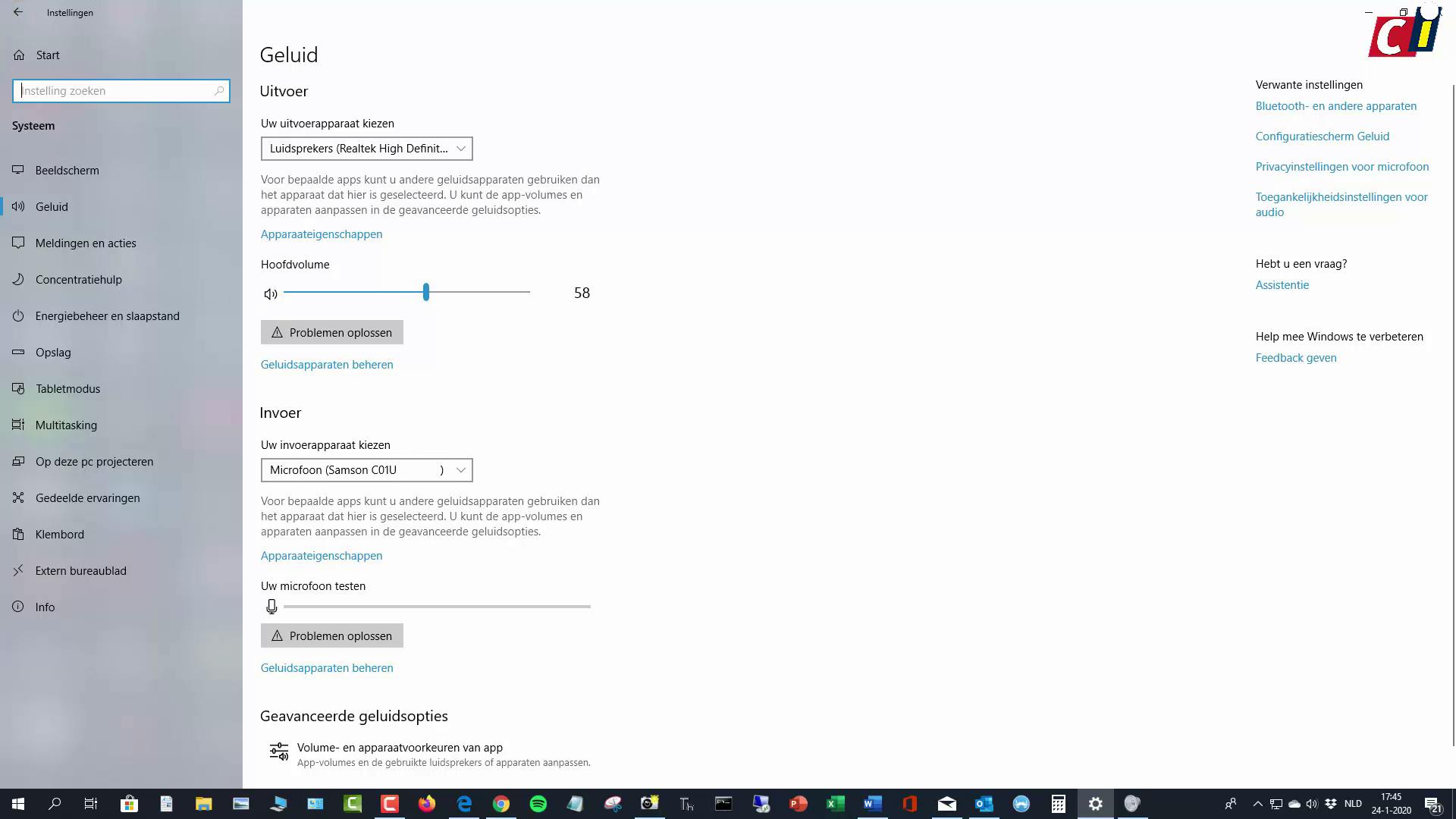 Windows 10: geluidsinstellingen