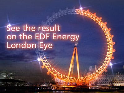 London Eye toont twitter-sentiment Olympische Spelen