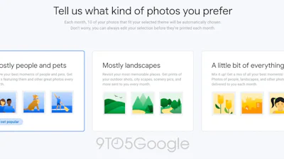 Google test abonnement op geprinte foto's