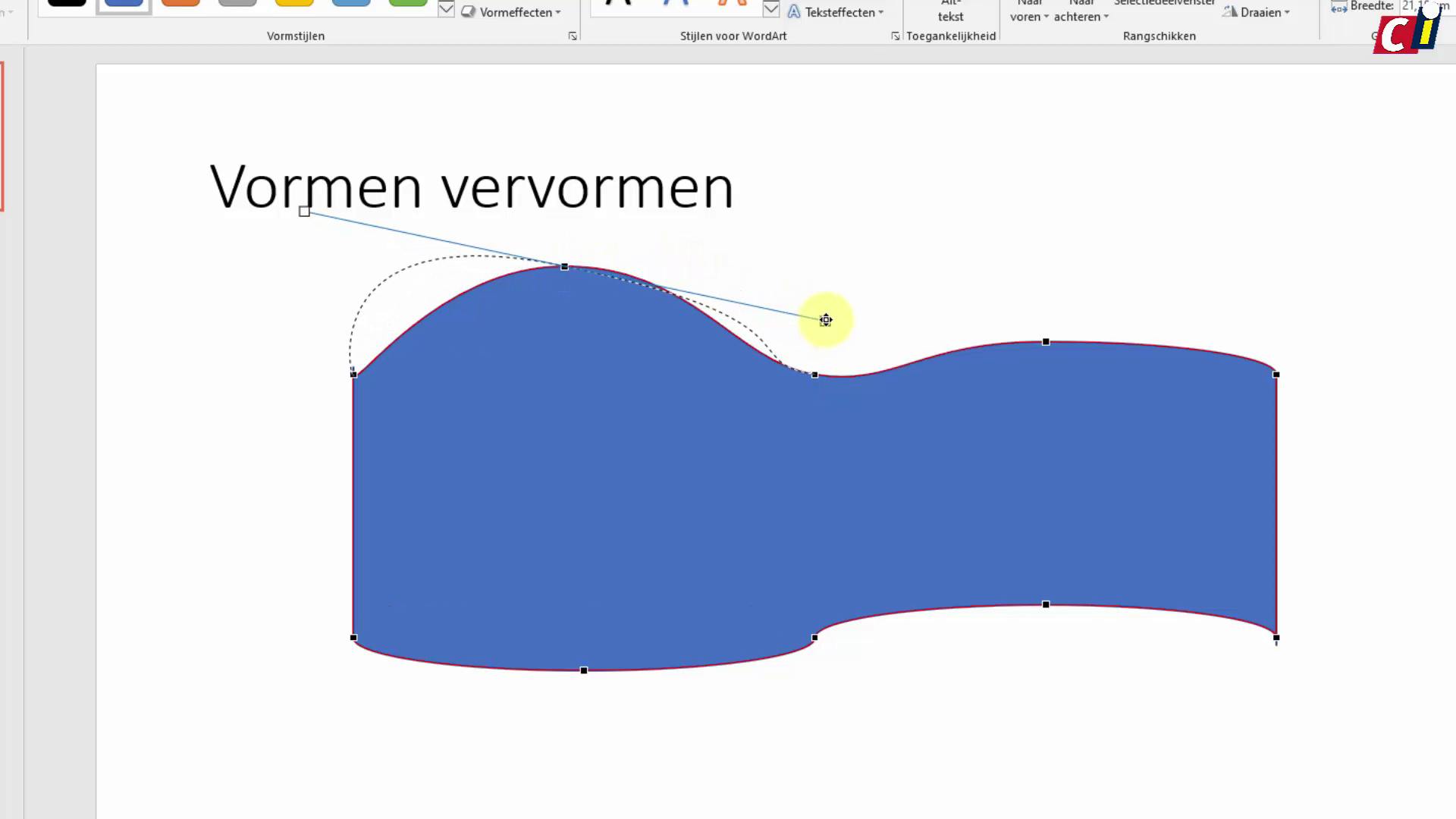 PowerPoint: vormen vervormen