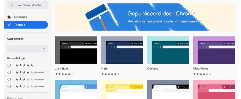 Chrome-thema's: Vrolijk je browser op