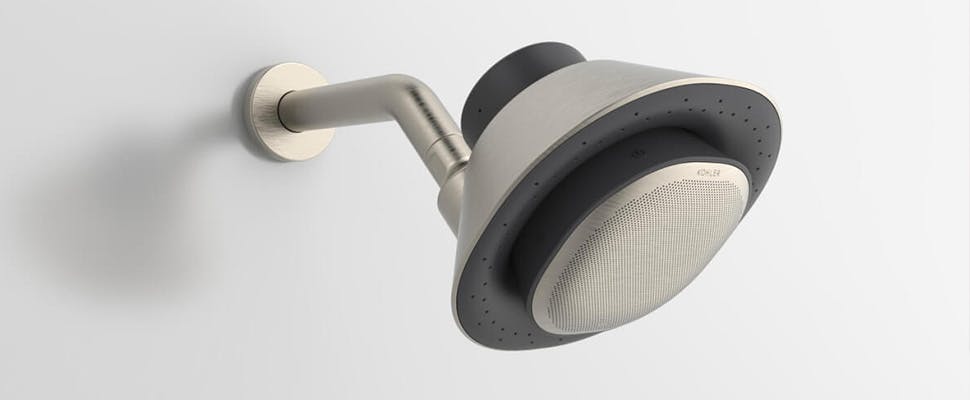 Weg ochtendhumeur: douchekop met geïntegreerde speaker 