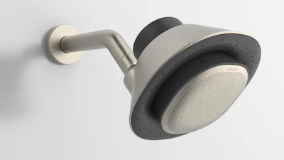 Weg ochtendhumeur: douchekop met geïntegreerde speaker