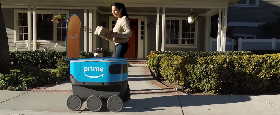 Amazon stuurt bezorgrobots de weg op