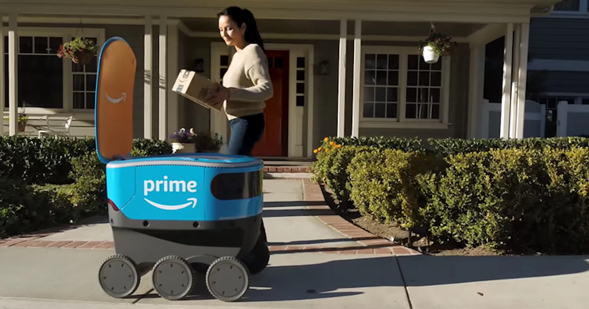 Amazon stuurt bezorgrobots de weg op