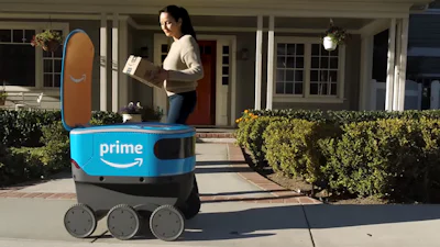 Amazon stuurt bezorgrobots de weg op