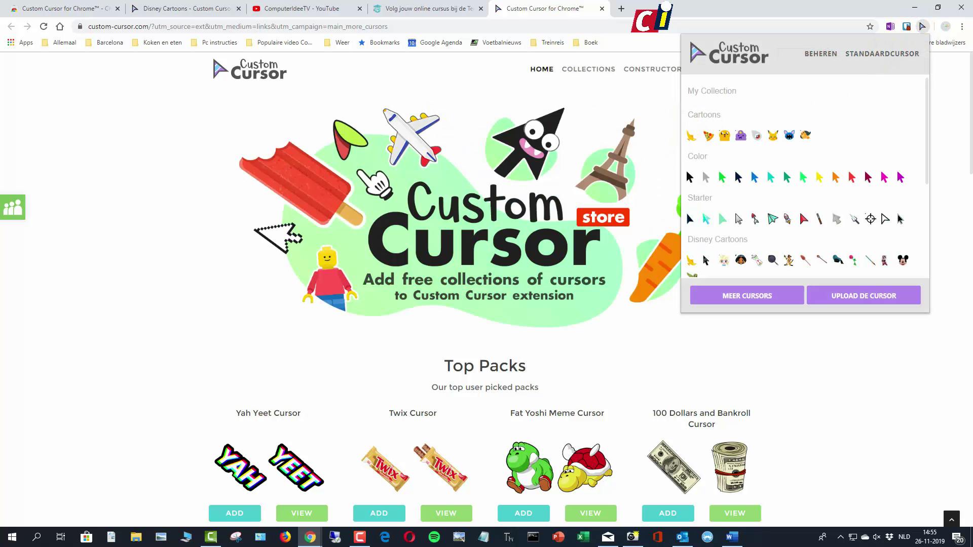 Chrome-extensie Custom Cursor