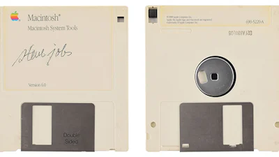 Floppy met zeldzame handtekening Steve Jobs te koop