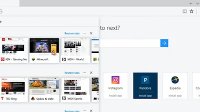 Edge in Creators Update: tabs, e-books, extensies