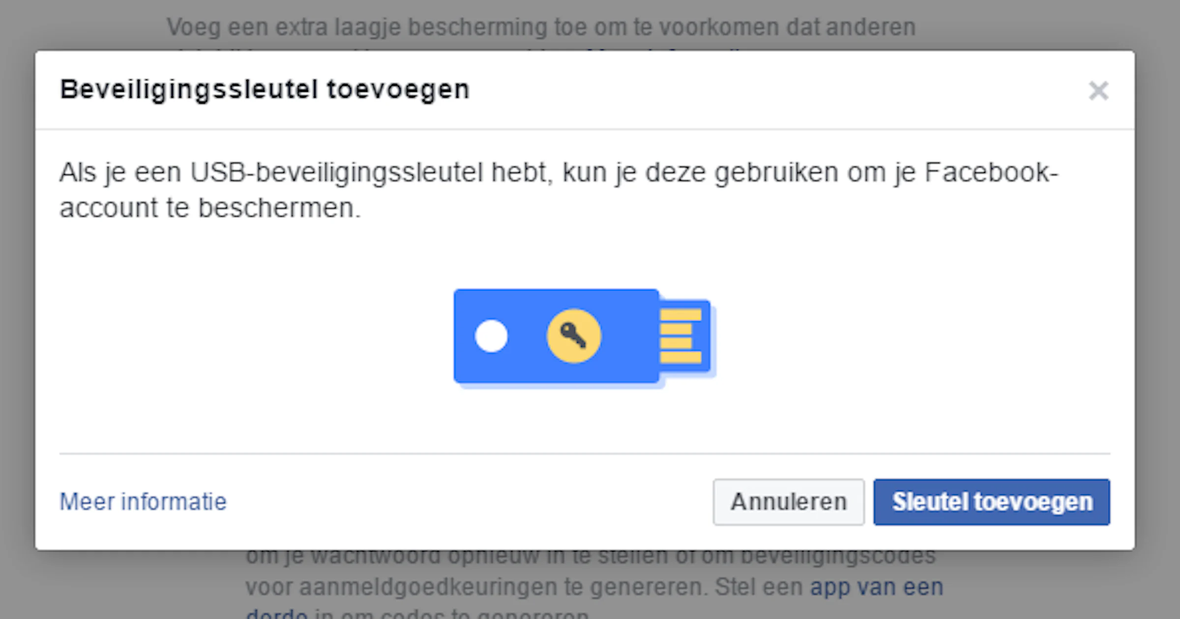 Facebook biedt mogelijkheid tot inloggen met usb-stick