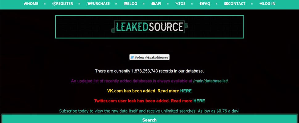 LeakedSource offline gehaald door politie