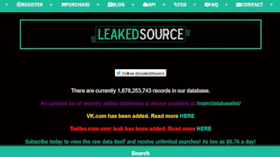 LeakedSource offline gehaald door politie