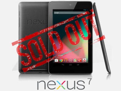 Google Nexus 7-tablet nu al uitverkocht