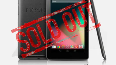 Google Nexus 7-tablet nu al uitverkocht