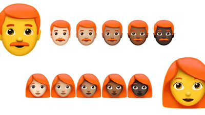 Topoverleg over roodharige emoji