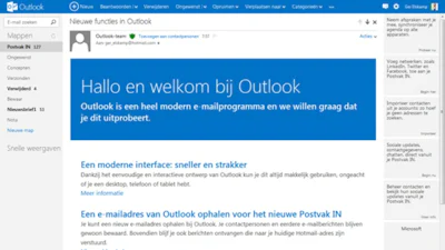 Webversie Outlook.com kan automatisch emails indelen