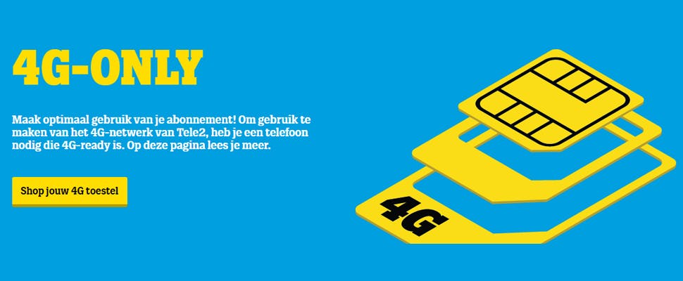Tele2 weert 3G-telefoons nieuwe klanten van netwerk