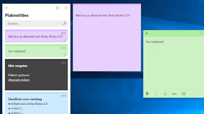 Geheugensteuntjes op je pc met Sticky Notes 3.0