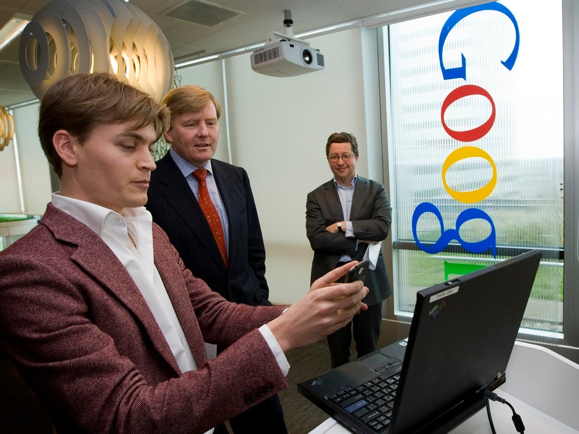 Prins Willem-Alexander op bezoek bij Google