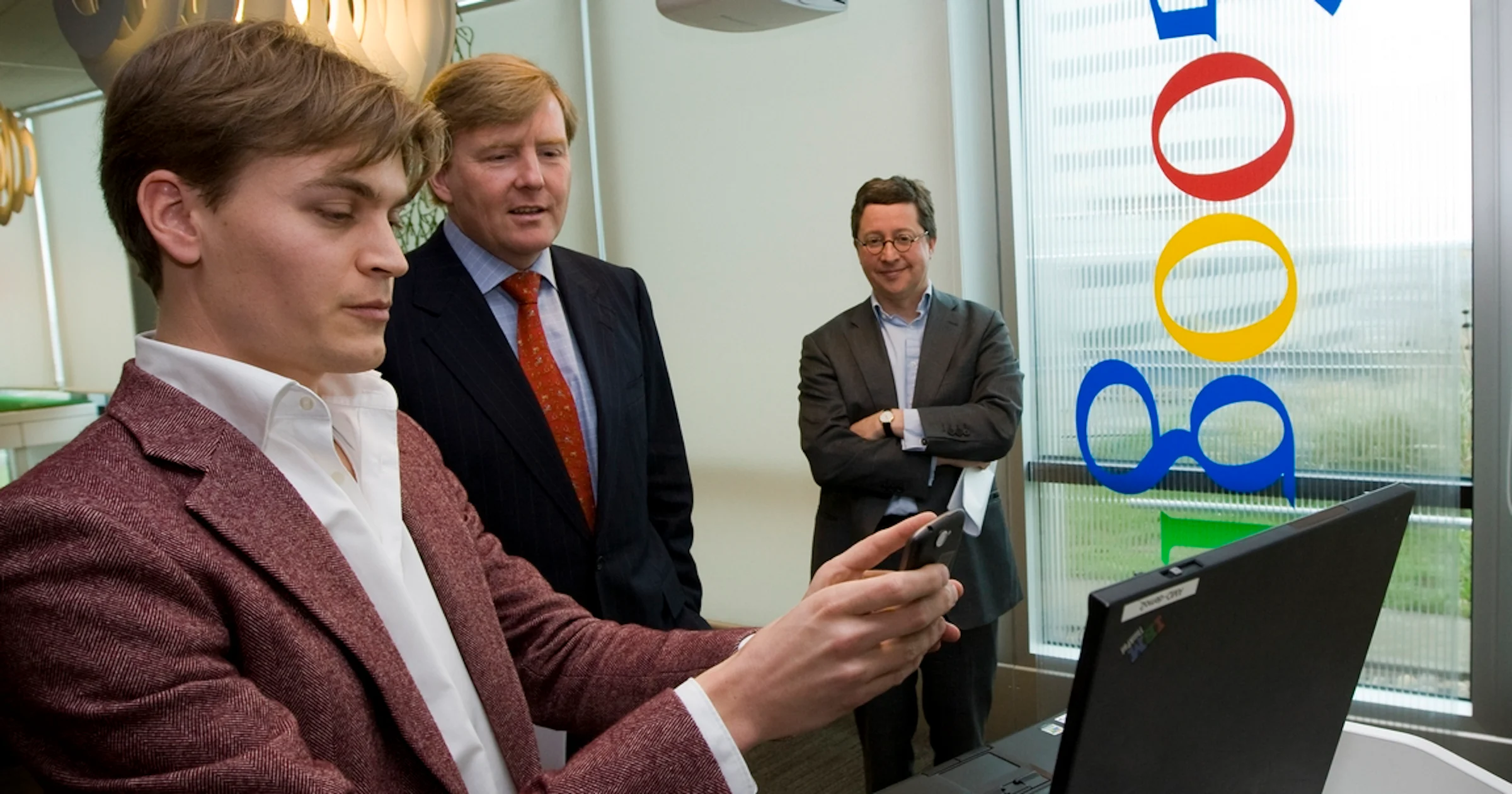 Prins Willem-Alexander op bezoek bij Google