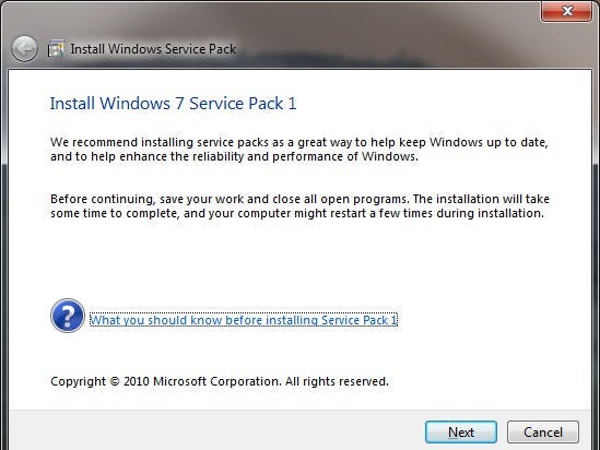 B&egrave;ta Windows 7 SP1 gelekt