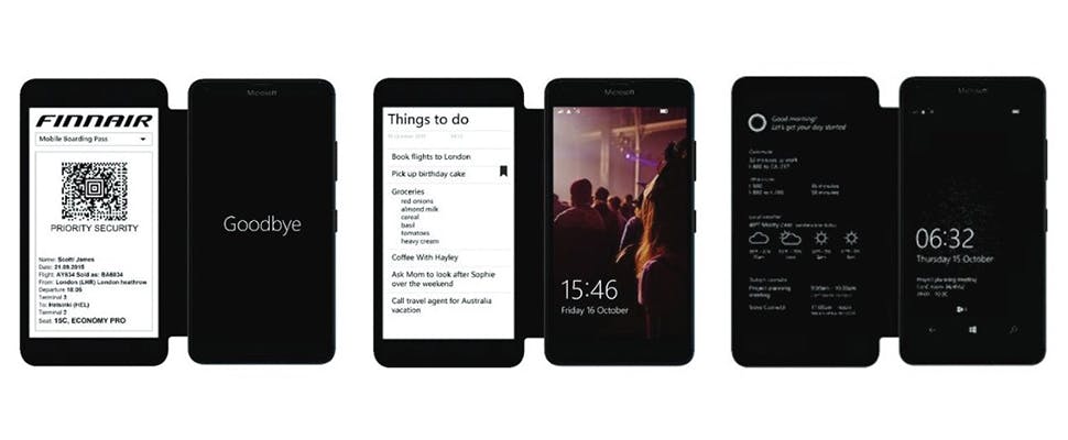 Microsoft toont smartphone-hoesje met ingebouwd scherm