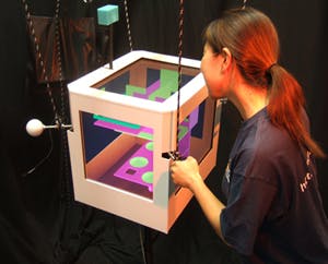 3D-lcd-schermen in kubusvorm