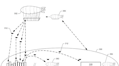 Amazon patenteert 'vliegend magazijn' in vorm van zeppelin