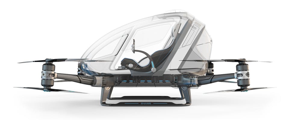 Maak kennis met de eerste zelfbesturende passagiersdrone