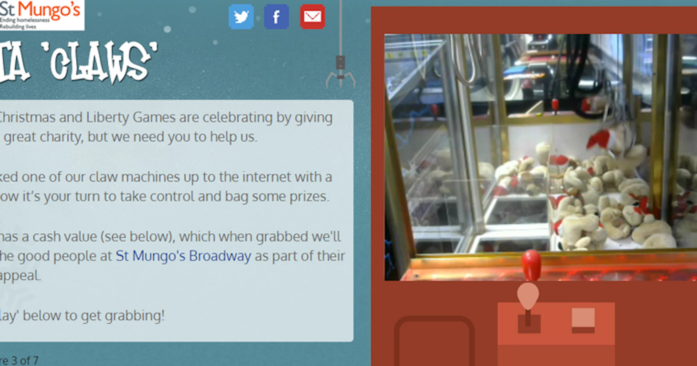 Santa Claws: Online grijpmachine voor goede doel