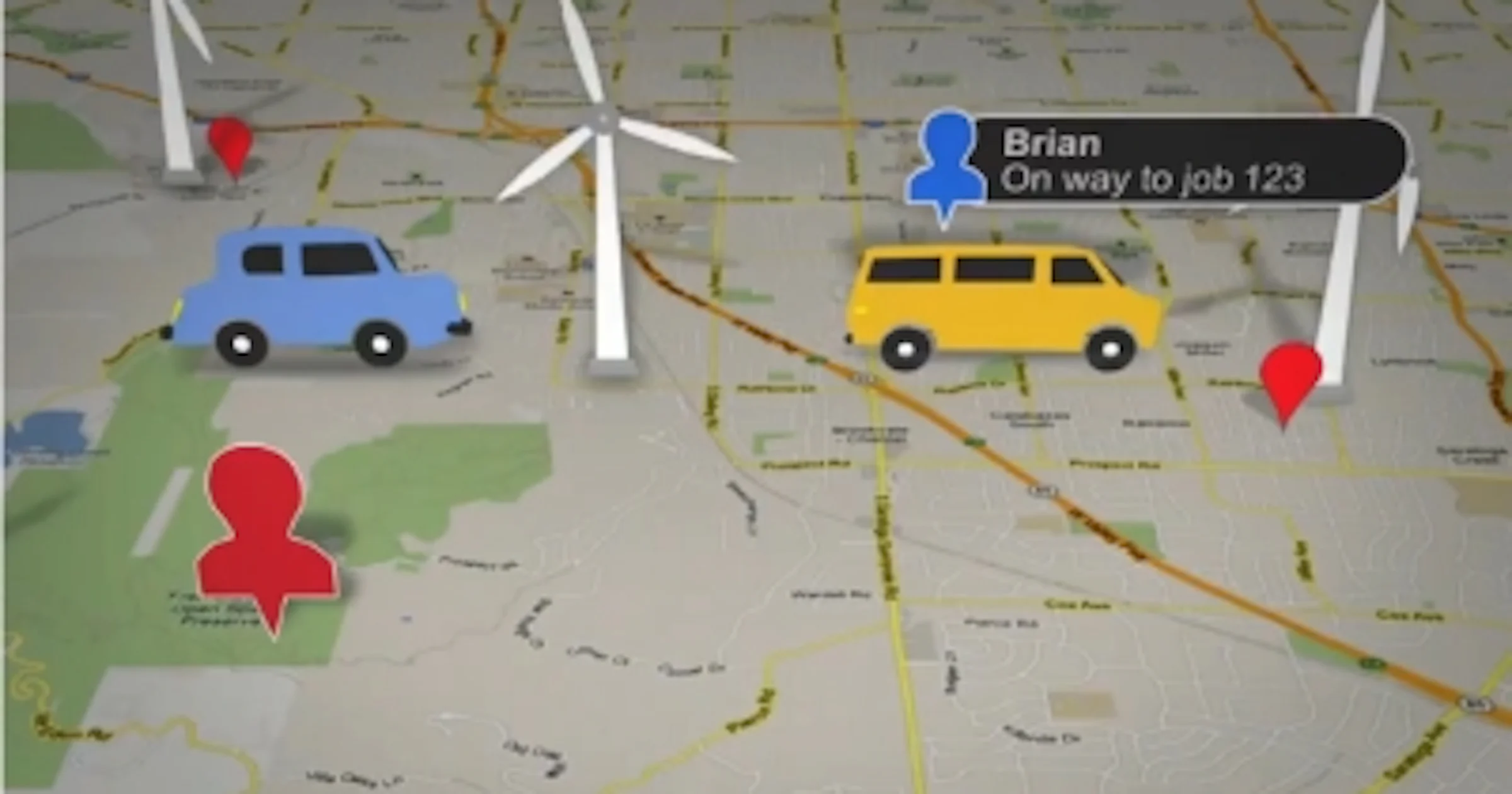 Google Maps Coordinate traceert werknemers