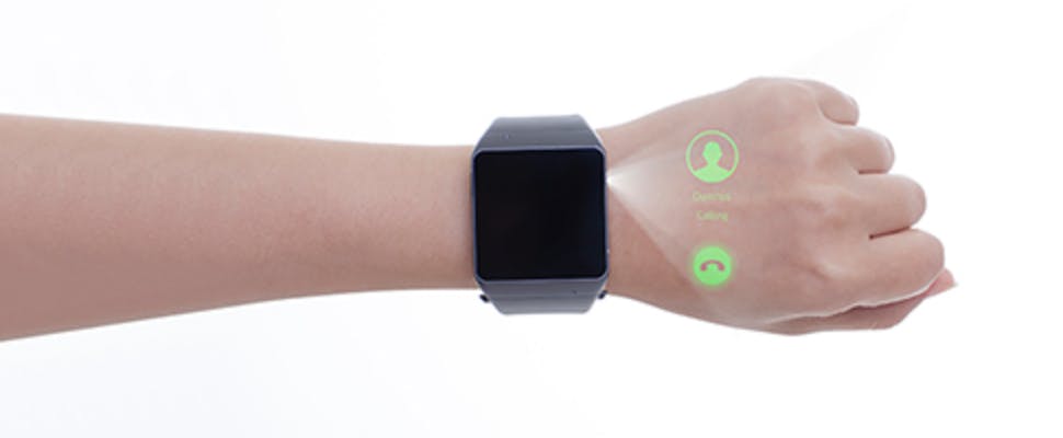 ASU Cast One is een smartwatch met ingebouwde beamer