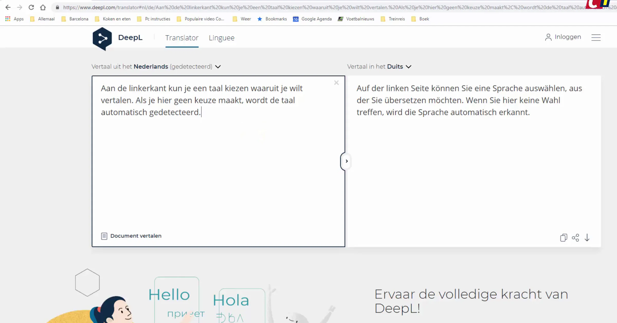 Vertalen met DeepL