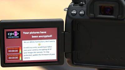 Onderzoekers laden ransomware op Canon-camera