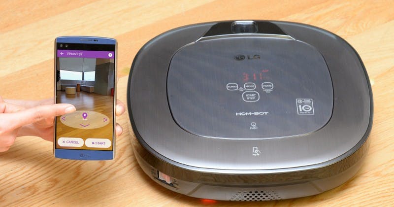 Hom-Bot Turbo+ van LG is zowel stofzuiger als veiligheidscamera